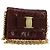 Borsa a catena Vara Ribbon in pelle Bordeaux e Oro Salvatore Ferragamo Auth 180672