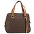 Céline Borsa CELINE Macadam Canvas PVC Pelle 2way Marrone Oro Auth 180489A D'oro