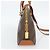 Céline Borsa CELINE Macadam Canvas PVC Pelle 2way Marrone Oro Auth 180489A D'oro - vista 3
