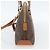 Céline Borsa CELINE Macadam Canvas PVC Pelle 2way Marrone Oro Auth 180489A D'oro - vista 4