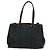 PRADA Tote Bag Leder Schwarz Silber Auth 179445V - Ansicht 2