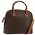 Céline CELINE Macadam Canvas Handtasche PVC Leder 2way Braun Gold Auth 180638A Golden