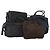 Borsa a Spalla PRADA Nylon e Pelle 5 Set Nero Blu Navy Marrone Auth bs35225