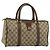 Bolsa Boston GUCCI GG Supreme Web Sherry Line PVC Bege Ouro 39 02 007 Auth 181103 Dourado