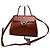Vintage Givenchy strukturierte Lederhandtasche Rostgold Rot