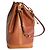 Louis Vuitton Noé Borsa a Secchiello Pelle Epi Marrone Kenyan - vista 4