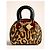 Borsa a mano Christian Dior 2004 Leopard Cheetah Dice Gambler Marrone Rosso Stampa leopardo Gold hardware - vista 3
