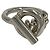 Hermès Hermes Croisette Band Ring Silvery
