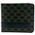 Céline Celine Macadam Blazon Pattern Logo Leather Bi-fold Wallet Brown Black
