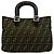 Fendi Vintage Zucca FF Handtasche Tote Braun Schwarz