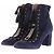 Autre Marque Stivaletti in scamosciato blu navy con lacci