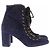 Autre Marque Stivaletti in scamosciato blu navy con lacci - vista 4
