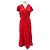 Vestido cruzado de algodón rojo Baume & Mercier Roja