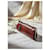 Autre Marque Braune Clutch aus geprägtem Pythonleder mit Griff - Ansicht 17