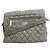 Borsa a tracolla Chanel Coco Cocoon in nylon grigio Marrone
