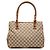 Gucci Beige GG Canvas Bamboo Tote