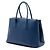 Prada Blue Saffiano Cuir Turnlock Twin Satchel Tasche Blau - Ansicht 2