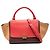 Céline Borsa Celine Red Small Tricolor Leather Trapeze Rosso Bordò