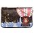 Pochette Louis Vuitton Double Zip Illustre Vivienne Shanghai Marrón Monogram Castaño
