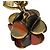 Portachiavi Monogram Portefeuille Flowering Louis Vuitton Multicolore D'oro - vista 7