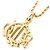 Collana Christian Dior con logo Dior Emblem D'oro