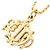 Collana Christian Dior con logo Dior Emblem D'oro - vista 2