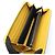 Rundes Fendi Monster Bugs Eye Long Wallet Braun Gelb - Ansicht 3