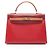 Hermès Borsa 2 Way Hermes Kelly 32 Tricolor Marrone Rosso Bordò