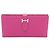 Cartera larga plegable Hermès Bearn Soufflé Magnolia Rosa
