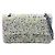 Borsa a tracolla Chanel Matelassé Double Flap Blu Verde
