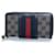 Bamboo Gucci, portafoglio web monogram blu