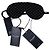 Saint Laurent, suede sleeping mask with studs Black