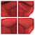 Borsa a Spalla Prada Nylon Tessuto Triangle Logo Rosso - vista 3