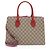 Small tote Gucci GG Supreme Linea Marrone Beige
