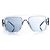 Versace, occhiali da sole shield trasparente Medusa Bianco - vista 2