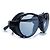 Moncler, aviator rotondo con lenti specchiate Nero - vista 6