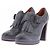 Santoni Derbies mit Absatz marineblau