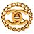 Spilla Chanel Coco Mark Vintage Turnlock Chain D'oro