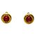 Orecchini Chanel Gripoix Vintage 93A Rosso D'oro - vista 2