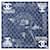 Sciarpa Chanel Coco Mark Camellia Nero Blu navy  - vista 1