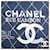 Sciarpa Chanel Coco Mark Camellia Nero Blu navy  - vista 4
