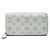 Louis Vuitton Monogram Mahina Zippy Wallet Hellblau