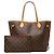 Borsa Tote Louis Vuitton Monogram Neverfull MM Marrone - vista 7