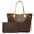 Borsa Tote Louis Vuitton Monogram Neverfull MM Marrone - vista 8