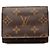 Tarjetero Monogram marrón Louis Vuitton Castaño
