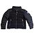 Moncler Chaqueta acolchada negra con paneles de lana Negro
