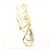 Autre Marque Orecchini a clip in platino PT900 e oro giallo 18K D'oro - vista 2