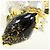 Autre Marque Ring aus Platin und Gelbgold mit Onyx und Diamant Schwarz Golden - Ansicht 2