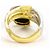 Autre Marque Ring aus Platin und Gelbgold mit Onyx und Diamant Schwarz Golden - Ansicht 5