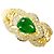 Autre Marque 18K Gelbgold-Ring mit Jadeit und Diamant Golden